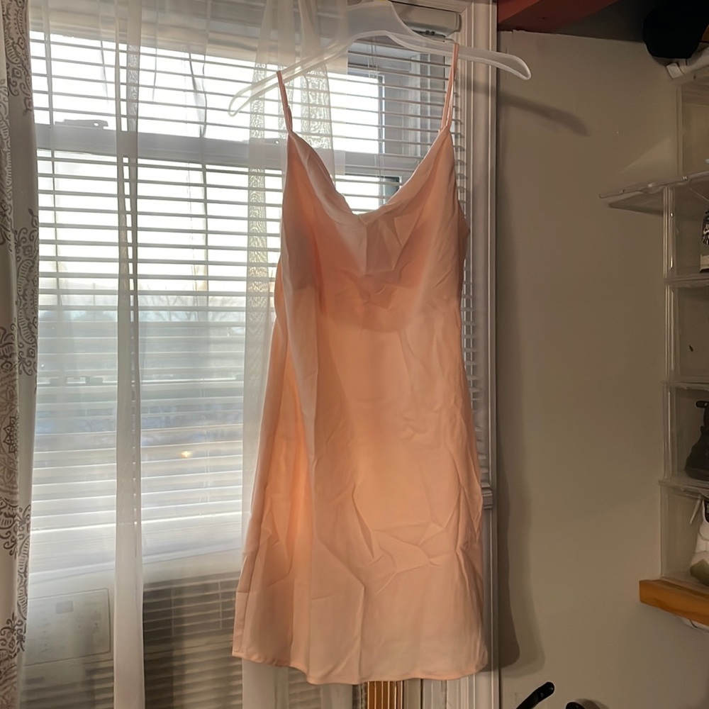 SoftPink Cowneck strap dress (Urban Outfitters) worn once